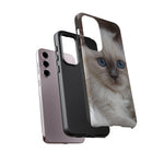 Ragdoll Kitten Phone Case, Blue Eyes Macro Portrait Cover, Gift