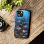 Snapper Reef Phone Case, Sunlit School Ocean Fishing Tough Cover