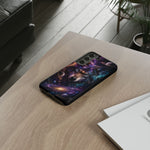 Cosmic Wolf Phone Case, Galaxy Nebula Portrait Tough Cover, Gift