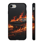 Black Charger Classic Muscle Flames Tough Phone Case Cover Gift