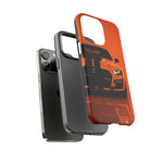Orange Mustang Art Phone Case, GT500 American Muscle Car Tough Cover for Male