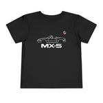 Toddler MX-5 Miata Sora Blue Roadster T-Shirt, Retro Outline Tee