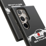 R34 Skyline Japanese Flag Race Car Phone Case | JDM GT-R Tough Cover
