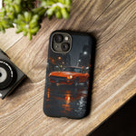 Orange Datsun 240Z on Rainy City Street phone case | Tough Cases