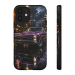 67 GTO Phone Case Purple, Rainy City Night Muscle Car Tough Cover