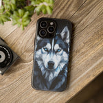Siberian Husky Geometric Diamond Art Tough Phone Case