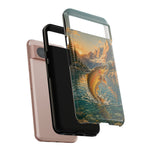 Leaping Golden Trout Lake Scene phone case | Tough Cover