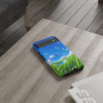 Bubbles Over Grass phone case | Tough Cover