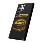 Z06 Corvette Phone Case, Yellow Neon Chrome Studio Cover