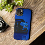 Blue Mustang Art Phone Case, GT500 American Muscle Car Tough Cover for Men