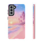 Pastel Beach Sunset Haze Vaporwave Art Tough Phone Case
