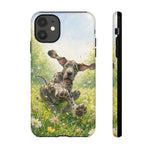 Playful Dog in Meadow Great Dane phone case | Puppy Art Tough Cover
