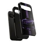 R33 Skyline Phone Case, Purple 97 JDM Sports Car Stripe Studio Cover