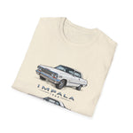 Classic 1963 Chevy Impala Illustration T-Shirt | Vintage Car Trio