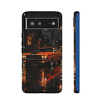 Challenger RT Phone Case, Rainy City Night Muscle Car Tough Cover