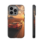 C8 Desert Highway Sunset Phone Case Tough Case for Corvette Drivers