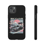 R34 Skyline GT-R Sakura Mountain JDM Tough Phone Case Gift