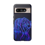 Neon Blue Tiger phone case | tough protective cover