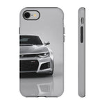 Silver Camaro Phone Case, ZL1 American Muscle Car Tough Cover for Men Gift