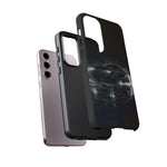 Black Sports Car Illustration 2023 Challenger SRT phone case | Car Drift Reflection