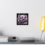 Supra MK4 Poster JDM Drift Car Japanese Cherry Blossom Retro Wall Art