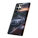 Skyline GT-R R34 White Nurburgring Speed Art Tough Phone Case