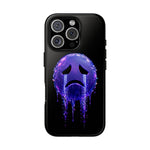 Glitch Sad Face Phone Case, Anime Melt Static Tough Cover