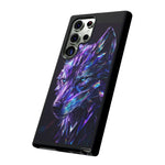 Holographic Wolf Phone Case, Fractured Prism Iridescent Cover