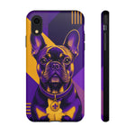 French Bulldog Pop-Art Portrait Tough Phone Case - Purple Gold