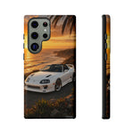 Supra MK4 Super White Targa Coastal Art Tough Phone Case