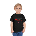 Toddler ’90s Camaro Z28 T-Shirt | Red Chevy Camaro Z28 Sora Minimalist Car Tee