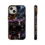 67 GTO Phone Case Purple, Rainy City Night Muscle Car Tough Cover