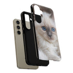 Ragdoll Kitten Phone Case, Blue Eyes Macro Portrait Cover, Gift