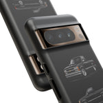 Black Silverado Classic Pickup Tough Phone Case for Chevy Truck Fans