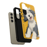 Sheepdog Hair Flip Phone Case Funny Dog Lover Gift