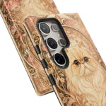 Persian Cat Floral Art Nouveau Tough Phone Case