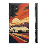 Retro Sunset Countach phone case | Sports car tough cover