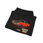 1969 Super Bee Red Black Mopar Classic Muscle Car Graphic Pullover Hoodie