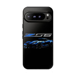 Blue C7 Z06 Sports Car Tough Phone Case Track Style Cover Gift