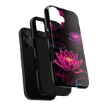 Neon Water Lilies Vaporwave Tough Phone Case