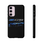 Blue C7 Z06 Sports Car Tough Phone Case Track Style Cover Gift
