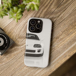 White MK4 Supra Phone Case, Retro 90s JDM Tough Cover for Car Enthusiasts