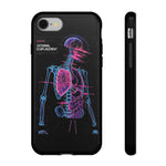 Neon Anatomical Skeleton Phone Case | Internal Displacement Art