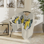 1955 Yellow Chevy Bel Air Illustration Blanket | Vintage Car Throw