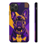 French Bulldog Pop-Art Portrait Tough Phone Case - Purple Gold