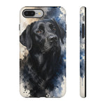 Black Lab Watercolor Art Tough Phone Case - Dog Portrait