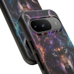 Cosmic Wolf Phone Case, Galaxy Nebula Portrait Tough Cover, Gift