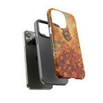 Yorkshire Terrier Jumping in Autumn Leaves Tough Case | Fall Dog Phone Cover