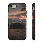 MK4 Supra Phone Case, Black JDM Sports Car Mountain Dusk Cover
