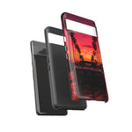 Black Gold Trans Am Sunset Tough Phone Case - Palm Boulevard Art